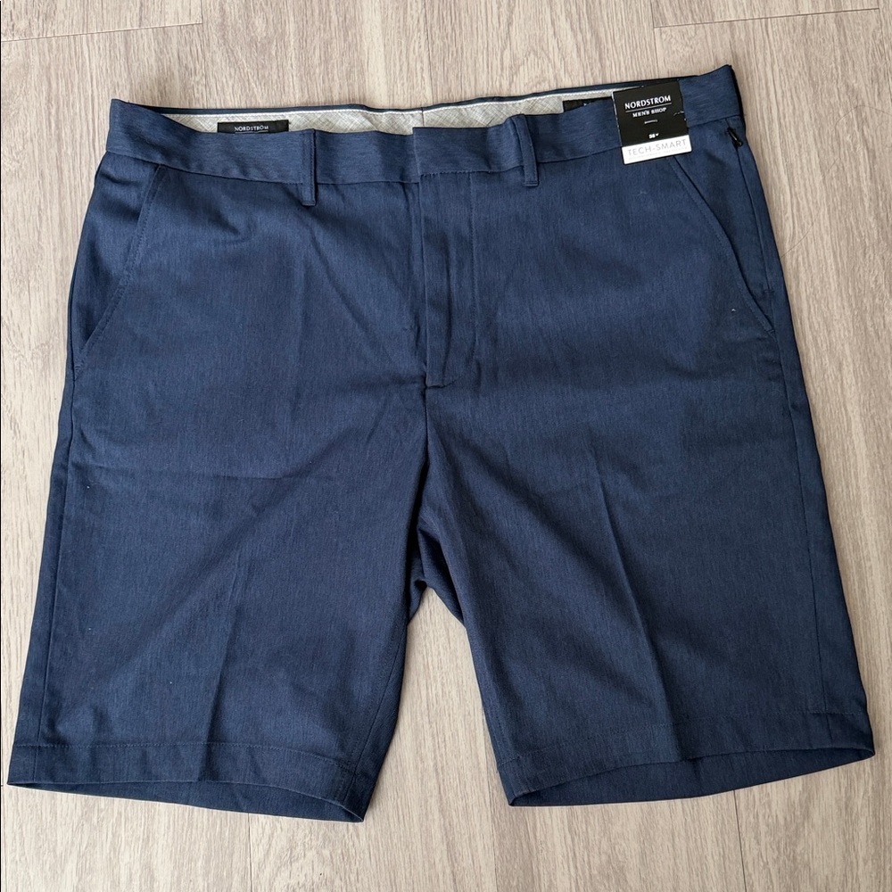 Nordstrom Dark Blue Flat Front Shorts